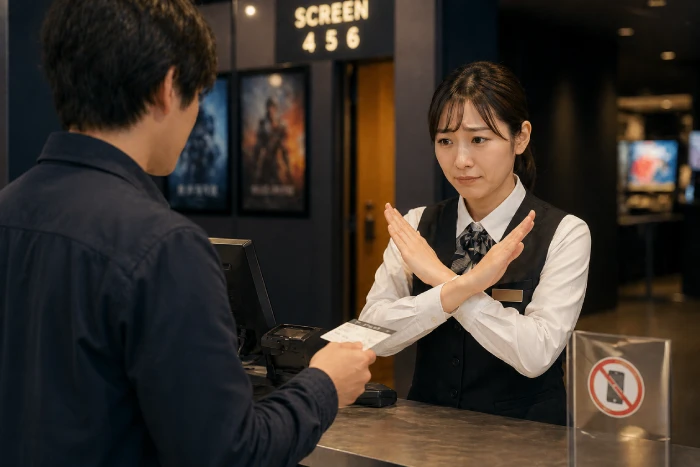U-NEXT映画館クーポンが使えないケースを示す受付でのNG対応