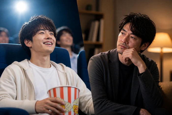 若い頃は楽しめた映画が大人になると刺さらない理由 20代と40代男性のビフォーアフター比較 映画館シーン
