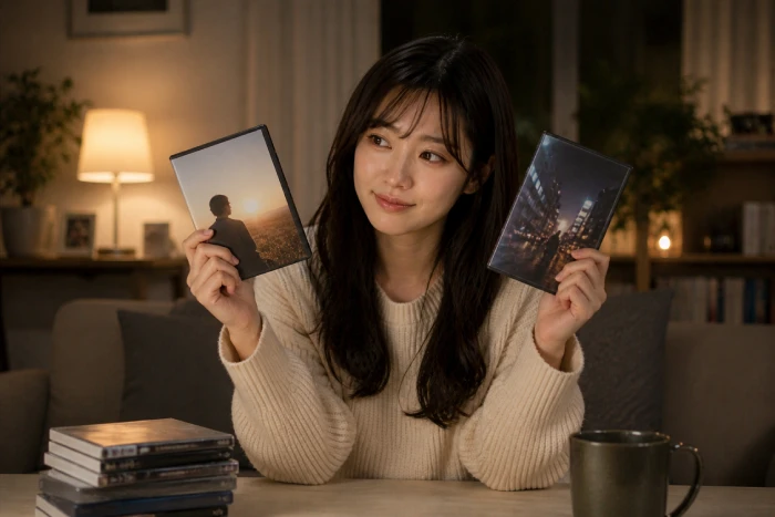 大人になって刺さった映画の選び方｜どの映画を観るか迷う女性のイメージ